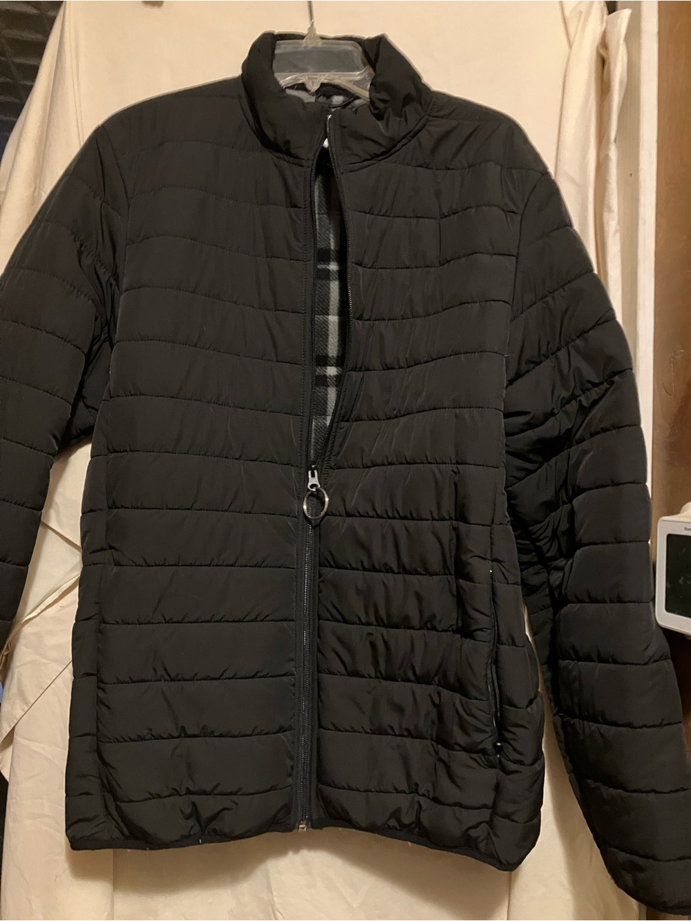 Voyager Men's Black Quilted Packable Puffer Jacket L EUC